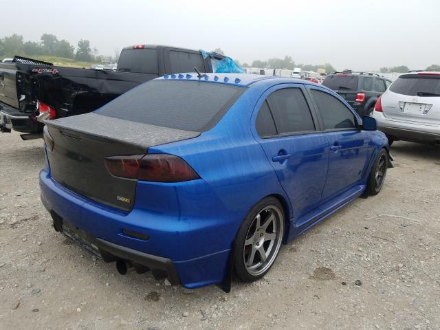 JA3AW86V48U048818 - 2008 MITSUBISHI LANCER EVO BLUE photo 4