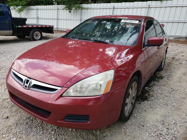 1HGCM66437A048936 - 2007 HONDA ACCORD SE BURGUNDY photo 2