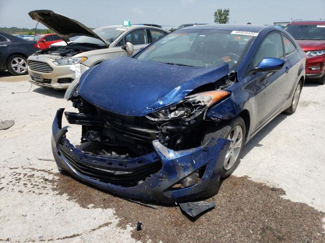 KMHDH6AE0DU006012 - 2013 HYUNDAI ELANTRA CO BLUE photo 9