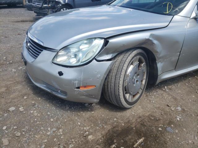 JTHFN48Y550066790 - 2005 LEXUS SC 430 SILVER photo 9