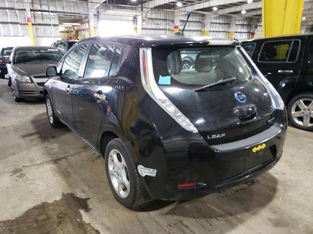 JN1AZ0CP5BT000616 - 2011 NISSAN LEAF BLACK photo 3