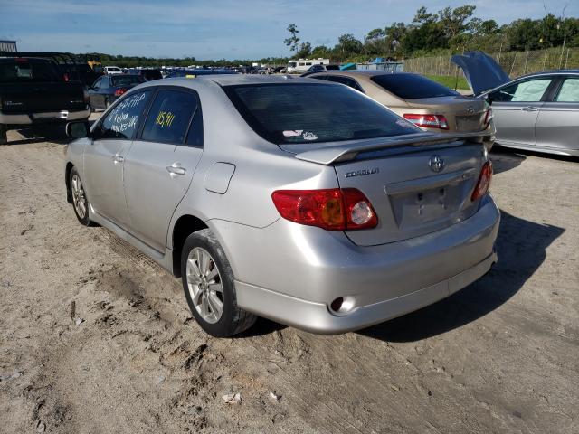 1NXBU4EE8AZ373463 - 2010 TOYOTA COROLLA BA SILVER photo 3