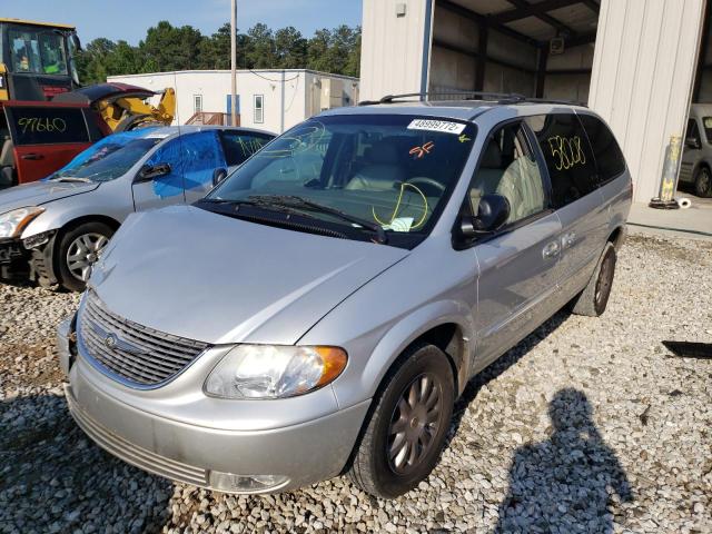 2C4GP54L51R261157 - 2001 CHRYSLER TOWN & COU SILVER photo 2