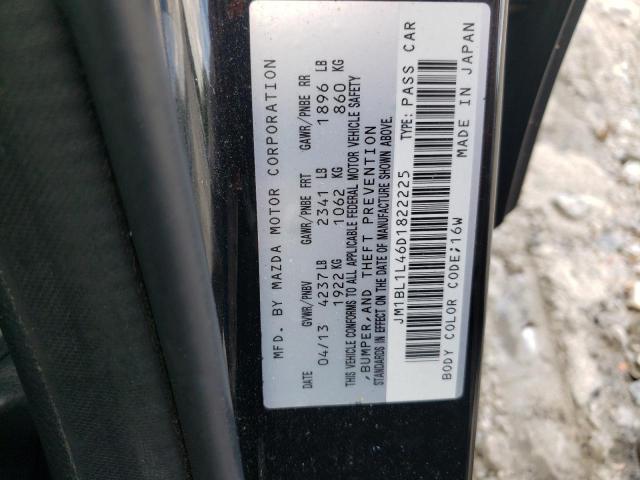 JM1BL1L46D1822225 - 2013 MAZDA SPEED 3 BLACK photo 10