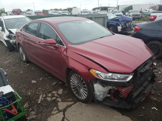 3FA6P0K92DR190400 - 2013 FORD FUSION TIT RED photo 1