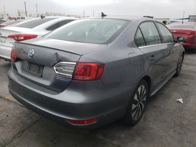 3VW637AJ7DM232838 - 2013 VOLKSWAGEN JETTA HYBR GRAY photo 4