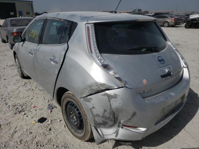 1N4AZ0CP3FC304357 - 2015 NISSAN LEAF S SILVER photo 3