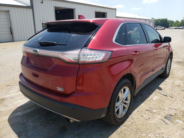 2FMTK4J93FBC31411 - 2015 FORD EDGE SEL RED photo 4