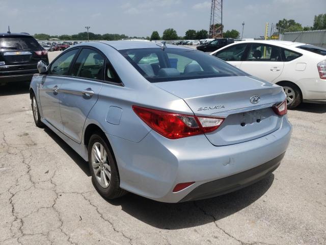 5NPEB4AC5EH858705 - 2014 HYUNDAI SONATA GLS BLUE photo 3