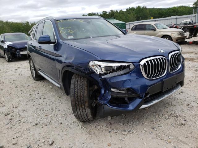 5UXTR9C55KLE16904 - 2019 BMW X3 XDRIVE3 BLUE photo 1