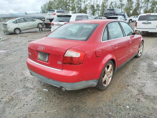 WAULT68E83A285114 - 2003 AUDI A4 3.0 QUA RED photo 4