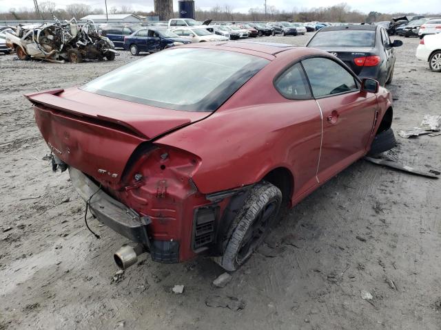 KMHHN65F65U176471 - 2005 HYUNDAI TIBURON GT RED photo 4