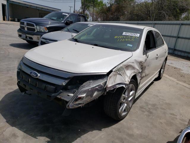 3FAHP0KC4BR176886 - 2011 FORD FUSION SPO WHITE photo 2