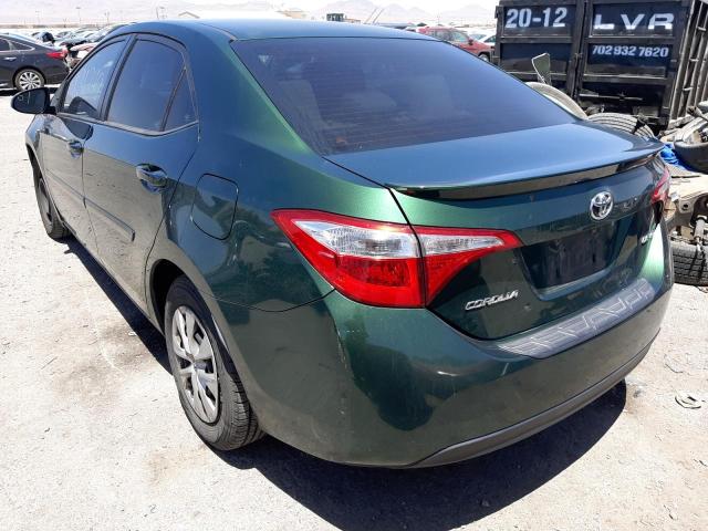 2T1BPRHE9EC225832 - 2014 TOYOTA COROLA GREEN photo 3