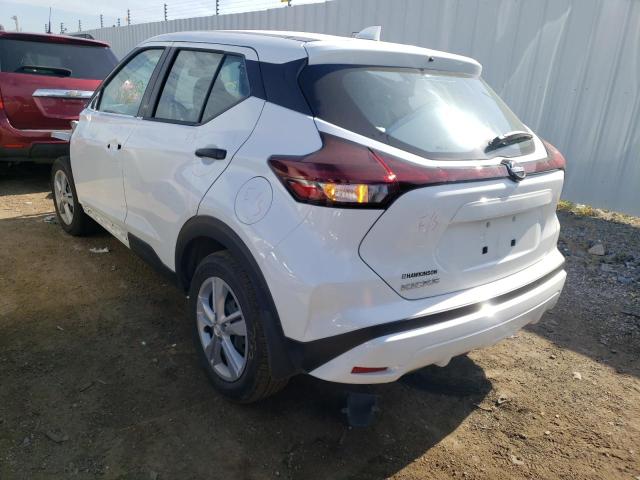 3N1CP5BV4NL496786 - 2022 NISSAN KICKS S WHITE photo 3