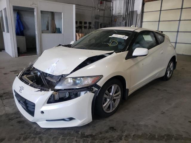 JHMZF1D45BS005497 - 2011 HONDA CR-Z WHITE photo 2