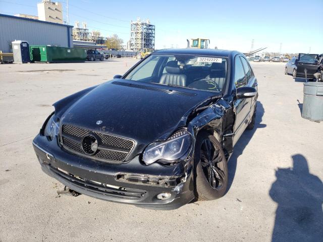 WDBRF92H37F861496 - 2007 MERCEDES-BENZ C 280 4MAT BLACK photo 2