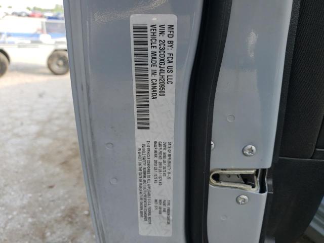 2C3CDXGJ4LH209500 - 2020 DODGE CHARGER SC GRAY photo 10