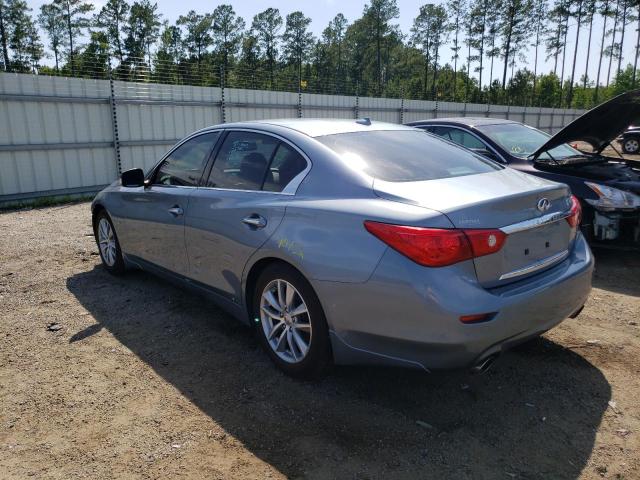 JN1BV7AP5EM680091 - 2014 INFINITI Q50 BASE BLUE photo 3