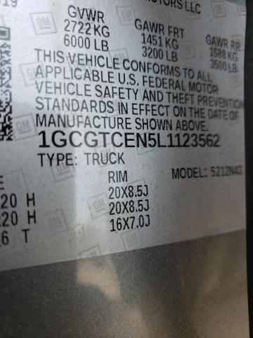1GCGTCEN5L1123562 - 2020 CHEVROLET COLORADO LT  photo 10