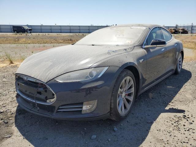 5YJSA1H28EFP66732 - 2014 TESLA MODEL S BLUE photo 2