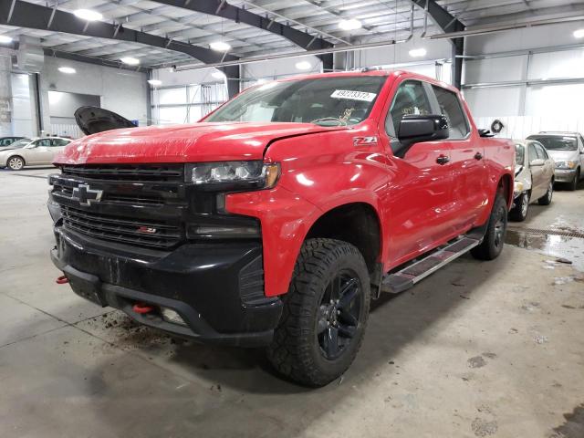 1GCPYFED7KZ145086 - 2019 CHEVROLET SILVERADO RED photo 2