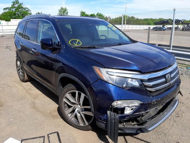 5FNYF6H95GB039122 - 2016 HONDA PILOT TOUR BLUE photo 1