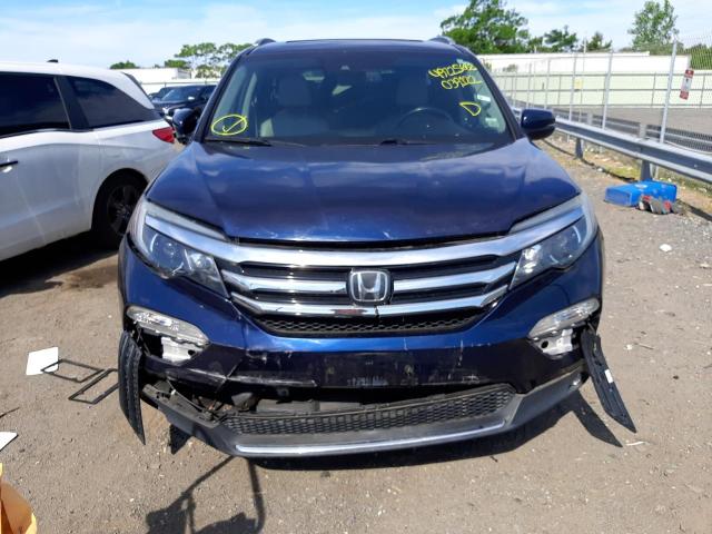 5FNYF6H95GB039122 - 2016 HONDA PILOT TOUR BLUE photo 9