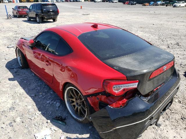 JF1ZNAA15H9702110 - 2017 TOYOTA 86 BASE RED photo 3