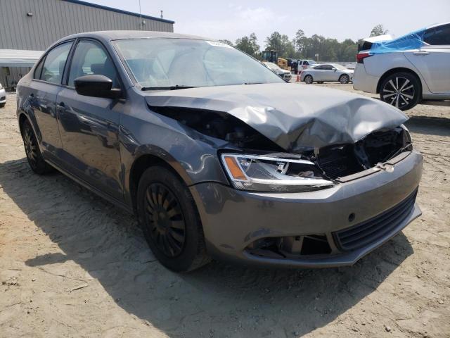 3VW2K7AJ7EM309467 - 2014 VOLKSWAGEN JETTA BASE GRAY photo 1