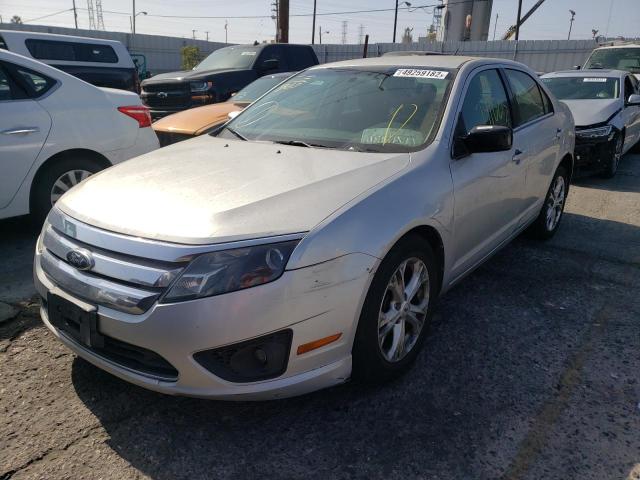 3FAHP0HA2CR366838 - 2012 FORD FUSION SE GRAY photo 2