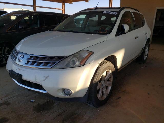 JN8AZ08W96W522994 - 2006 NISSAN MURANO SL WHITE photo 2