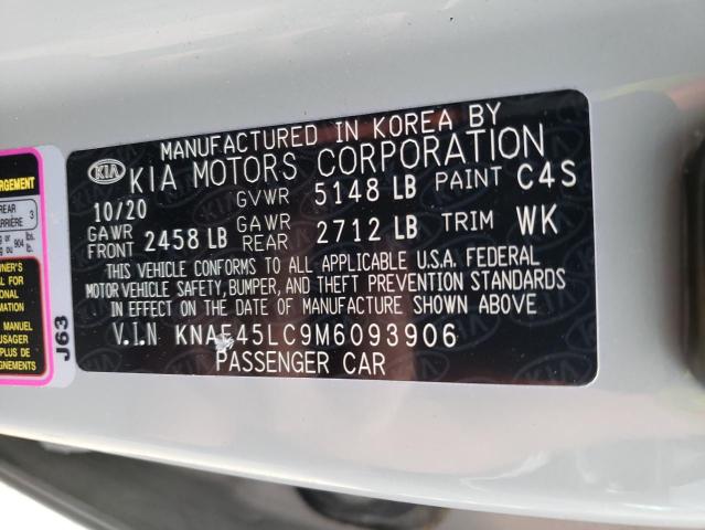 KNAE45LC9M6093906 - 2021 KIA STINGER GT GRAY photo 10