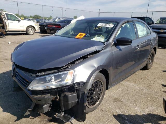 3VW2K7AJ1EM366702 - 2014 VOLKSWAGEN JETTA BASE Մոխրագույն լուսանկար 2