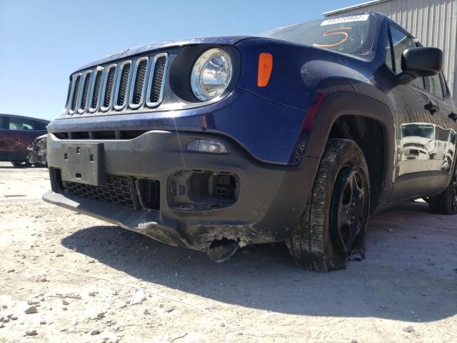 ZACCJBAB3JPJ58329 - 2018 JEEP RENEGADE S BLUE photo 9