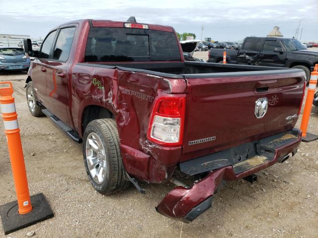 1C6SRFFT8MN825609 - 2021 RAM 1500 BIG H BURGUNDY photo 3