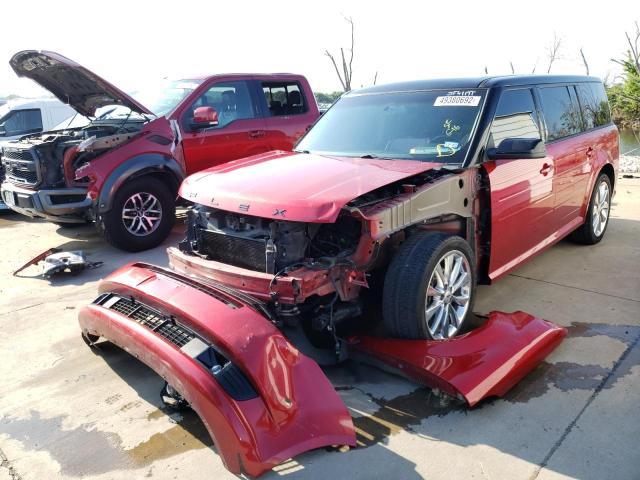 2FMHK6DT8CBD17592 - 2012 FORD FLEX BURGUNDY photo 2