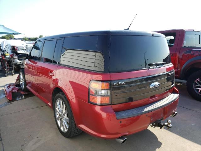 2FMHK6DT8CBD17592 - 2012 FORD FLEX BURGUNDY photo 3