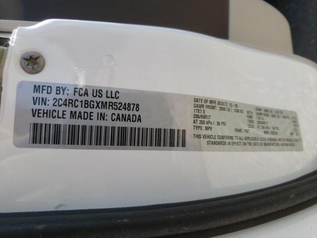 2C4RC1BGXMR524878 - 2021 CHRYSLER PACIFICA TOURING L  photo 10