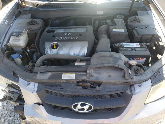 5NPET46C67H296631 - 2007 HYUNDAI SONATA GLS SILVER photo 7