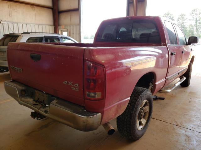 3D7KU28C24G213594 - 2004 DODGE RAM 2500 S RED photo 4