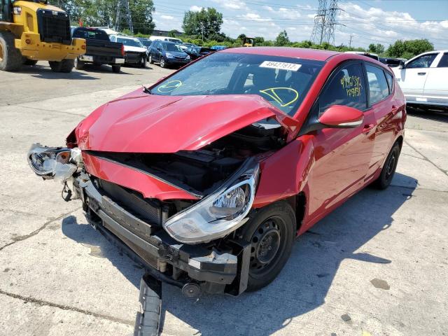 KMHCU5AE6DU084957 - 2013 HYUNDAI ACCENT GLS RED photo 2