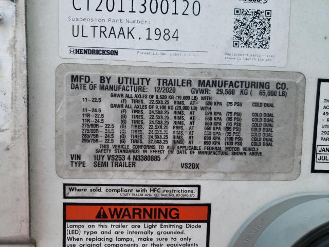 1UYVS2534N3380885 - 2022 UTILITY TRAILER თეთრი ფოტო 10