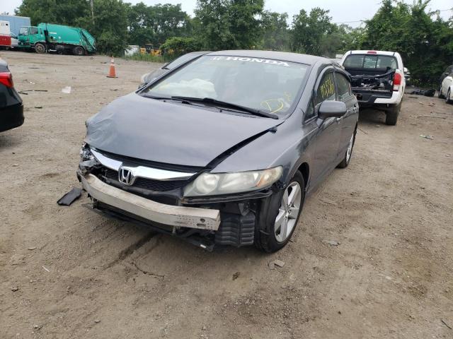 2HGFA16619H327574 - 2009 HONDA CIVIC LX-S Сұр фото 2