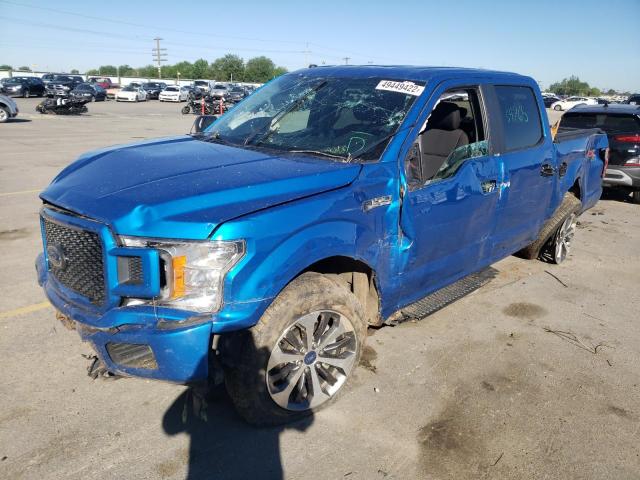 1FTEW1EP0KFC06533 - 2019 FORD F150 SUPER BLUE photo 2