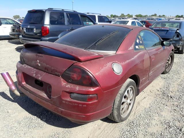 4A3AC54H31E056685 - 2001 MITSUBISHI ECLIPSE GT BURGUNDY photo 4