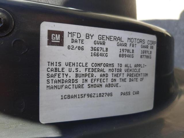 1G8AN15F96Z182708 - 2006 SATURN ION LEVEL WHITE photo 10