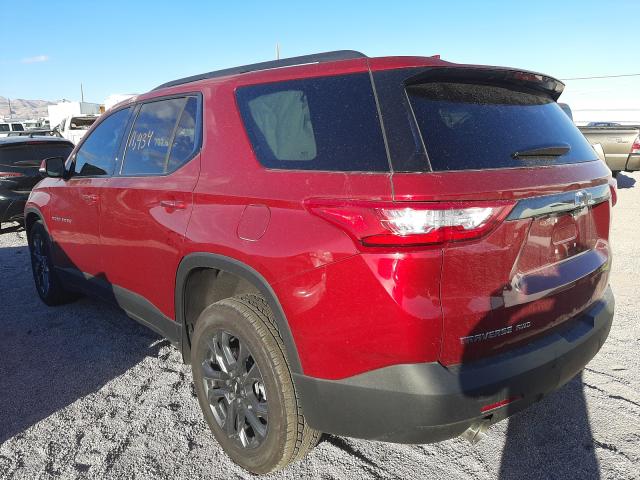 1GNEVJKW9LJ267058 - 2020 CHEVROLET TRAVERSE R MAROON photo 3