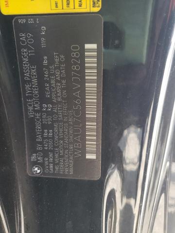 WBAUL7C56AVJ78280 - 2010 BMW 128 I BLACK photo 10