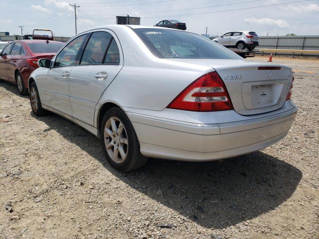 WDBRF92H27F882341 - 2007 MERCEDES-BENZ C280 SILVER photo 3